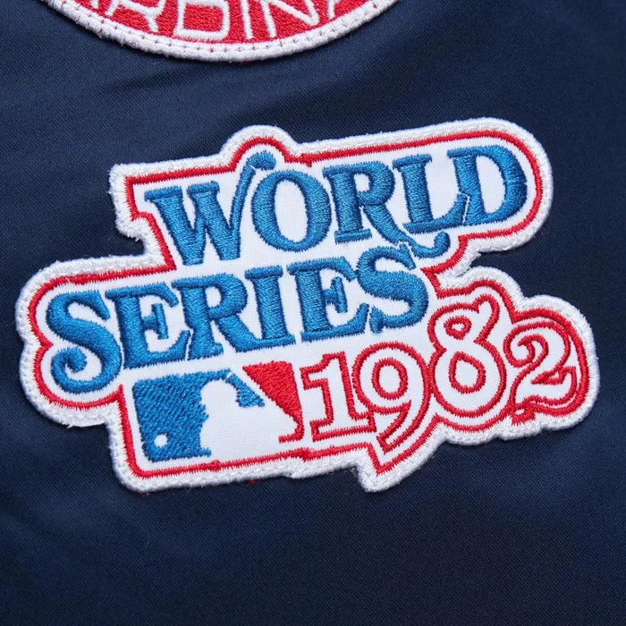 Mitchell and Ness Lightweight Satin Bomber Vintage Logo St Louis Cardinals Men Jackets and Outerwear Mitchell and Ness Lightweight Satin Bomber Vintage Logo St Louis Cardinals Men Jackets and Outerwear