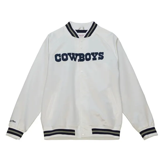Mitchell and Ness Lighweight Satin Jacket Dallas Cowboys Men Jackets and Outerwear Mitchell and Ness Lighweight Satin Jacket Dallas Cowboys Men Jackets and Outerwear