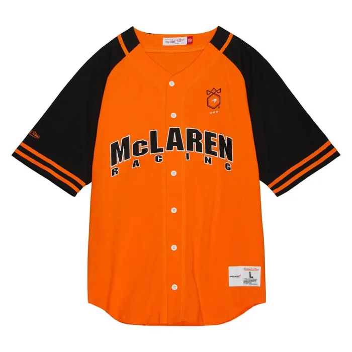 Mitchell and Ness MandN X Mclaren Monaco Triple Crown Cotton Button Front Men TShirts and Tops Mitchell and Ness MandN X Mclaren Monaco Triple Crown Cotton Button Front Men TShirts and Tops