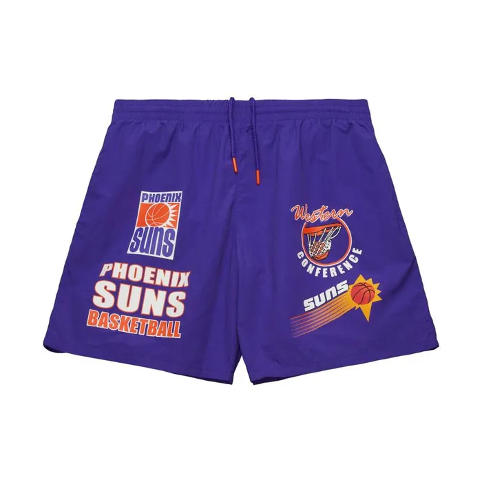 Mitchell and Ness Multi Hit Nylon Shorts Vintage Logo Phoenix Suns Men Shorts Mitchell and Ness Multi Hit Nylon Shorts Vintage Logo Phoenix Suns Men Shorts