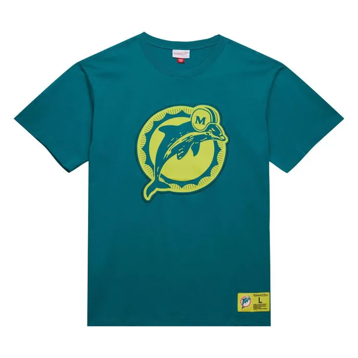 Mitchell and Ness Neon Nights SS Premium Tee Miami Dolphins Men TShirts and Tops Mitchell and Ness Neon Nights SS Premium Tee Miami Dolphins Men TShirts and Tops