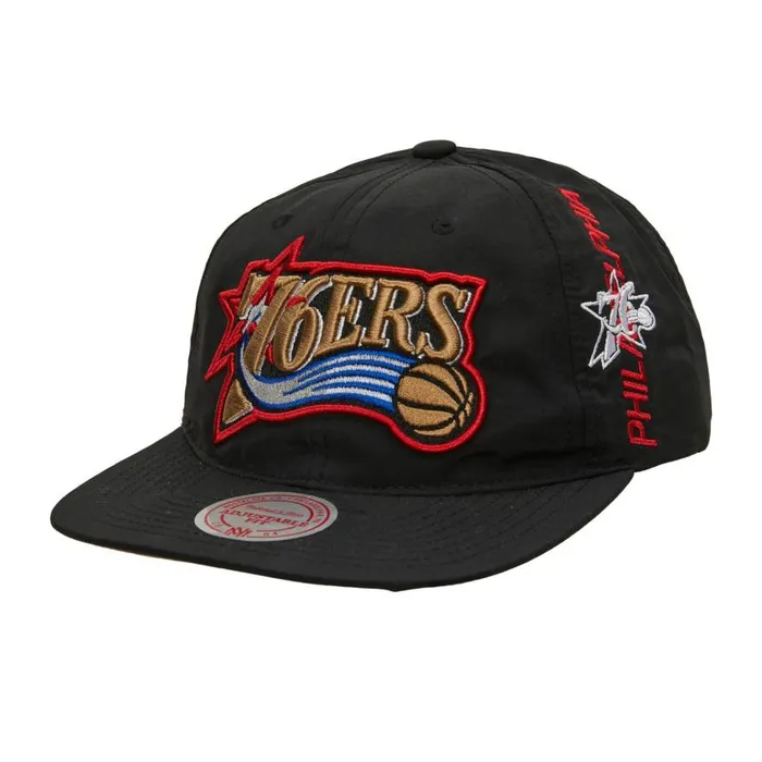 Mitchell and Ness Nylon Szn Deadstock Snapback HWC Philadelphia 76ers Men Hats and Headwear Mitchell and Ness Nylon Szn Deadstock Snapback HWC Philadelphia 76ers Men Hats and Headwear