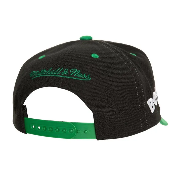 Mitchell and Ness Overbite Pro Snapback Boston Celtics Men Hats and Headwear Mitchell and Ness Overbite Pro Snapback Boston Celtics Men Hats and Headwear
