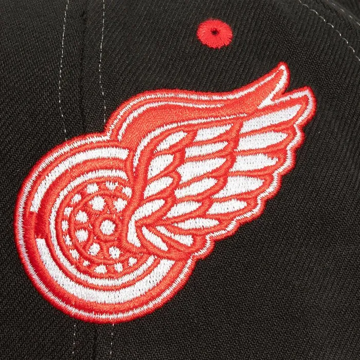 Mitchell and Ness Overbite Pro Snapback Vntg Detroit Red Wings Men Hats and Headwear Mitchell and Ness Overbite Pro Snapback Vntg Detroit Red Wings Men Hats and Headwear