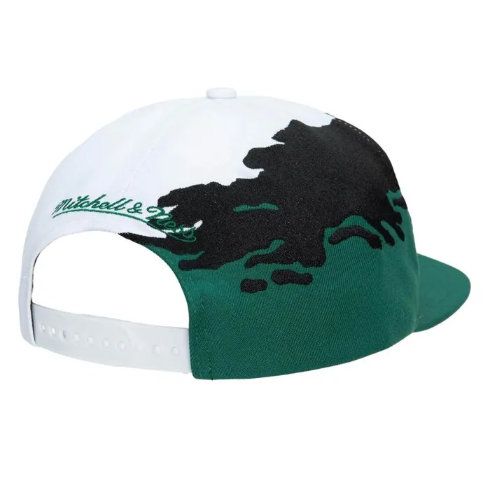 Mitchell and Ness Paintbrush Snapback HWC Boston Celtics Men Hats and Headwear Mitchell and Ness Paintbrush Snapback HWC Boston Celtics Men Hats and Headwear