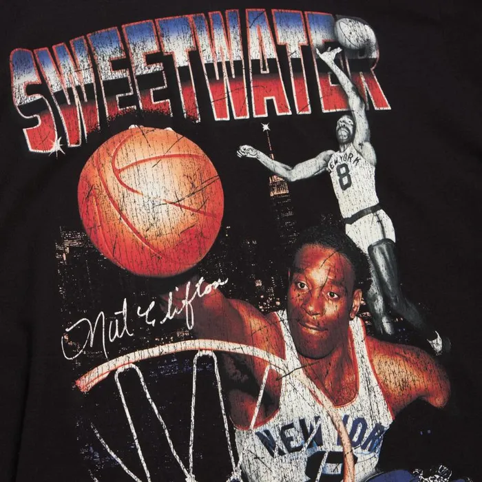 Mitchell and Ness Pioneer Tee New York Knicks Nat Clifton Men TShirts and Tops Mitchell and Ness Pioneer Tee New York Knicks Nat Clifton Men TShirts and Tops