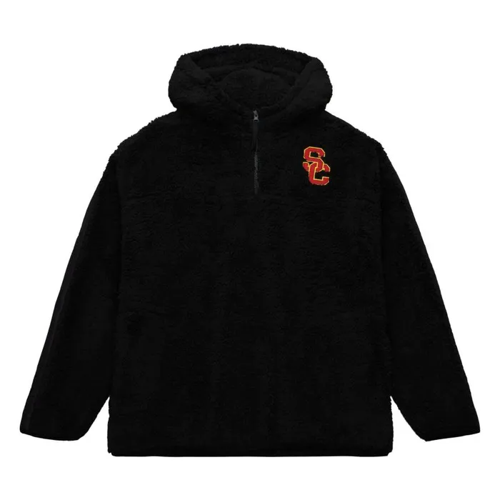 Mitchell and Ness Polar Fleece 14 Zip Pullover Hoodie Current Logo USC Men Hoodies and Sweatshirts Mitchell and Ness Polar Fleece 14 Zip Pullover Hoodie Current Logo USC Men Hoodies and Sweatshirts