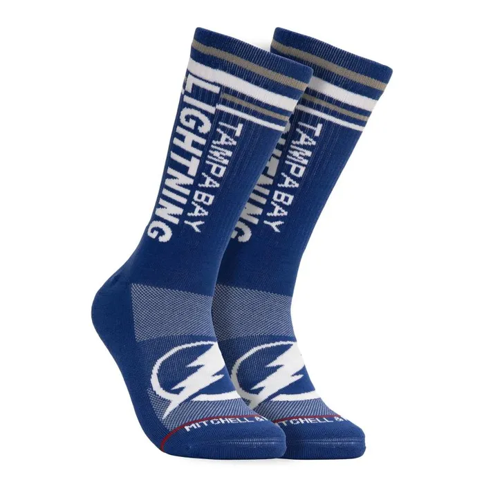 Mitchell and Ness Power Play Crew Socks Tampa Bay Lightning Men Socks