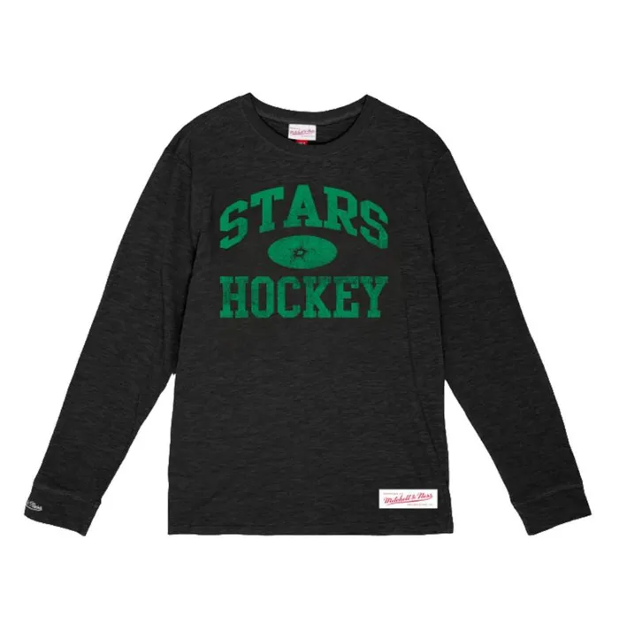 Mitchell and Ness Powerplay LS Slub Tee Dallas Stars Men TShirts and Tops