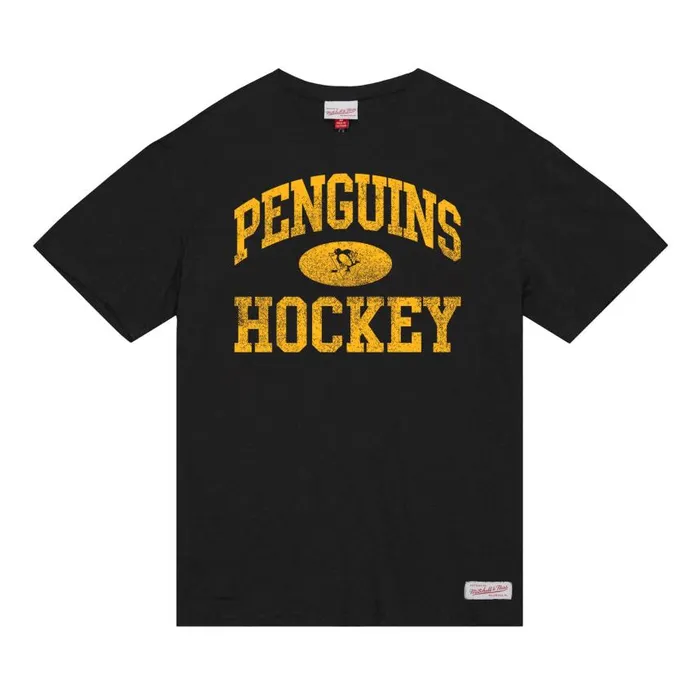 Mitchell and Ness Powerplay SS Slub Tee Pittsburgh Penguins Men TShirts and Tops