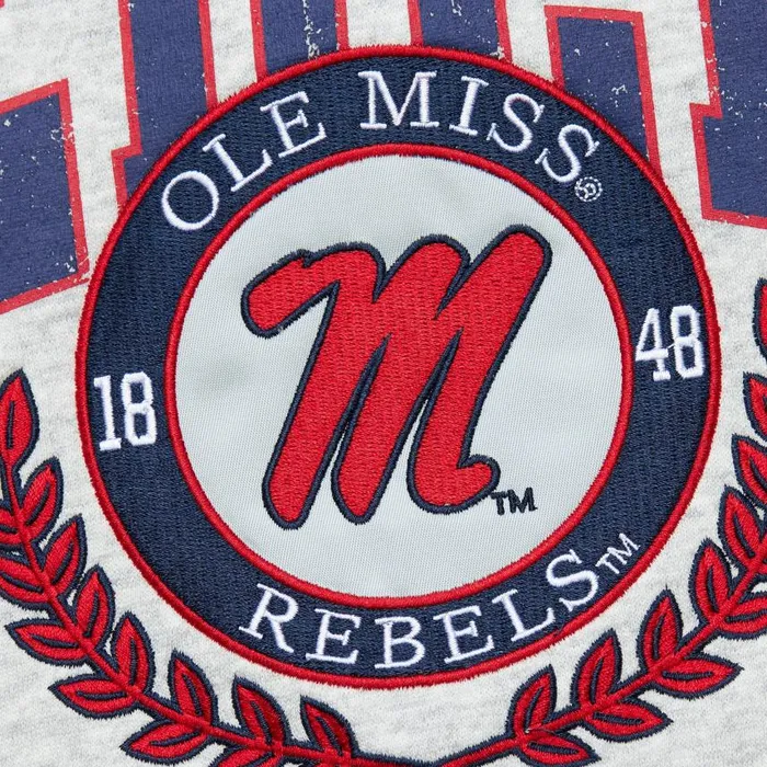 Mitchell and Ness Premium Fleece Crew Current Logo University Of Mississippi Men Hoodies and Sweatshirts Mitchell and Ness Premium Fleece Crew Current Logo University Of Mississippi Men Hoodies and Sweatshirts