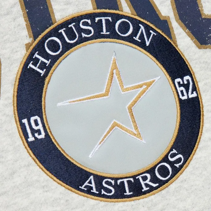 Mitchell and Ness Premium Fleece Crew Vintage Logo Houston Astros Men Hoodies and Sweatshirts Mitchell and Ness Premium Fleece Crew Vintage Logo Houston Astros Men Hoodies and Sweatshirts