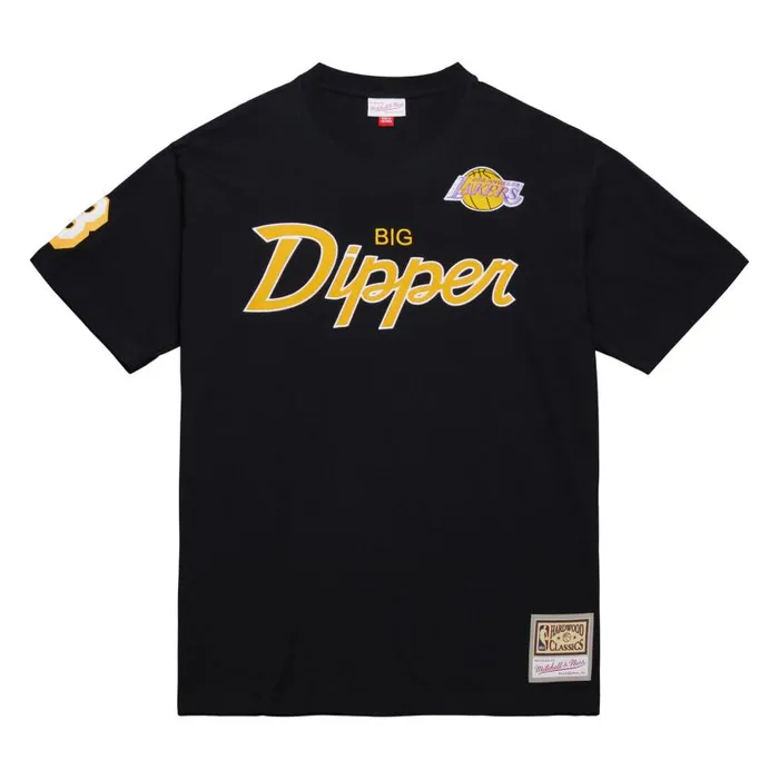 Mitchell and Ness Premium Nickname SS Tee Vintage Logo Los Angeles Lakers Wilt Chamberlain Men TShirts and Tops Mitchell and Ness Premium Nickname SS Tee Vintage Logo Los Angeles Lakers Wilt Chamberlain Men TShirts and Tops