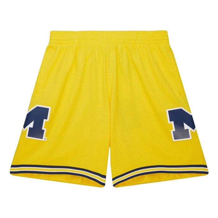 Mitchell and Ness Replica University Of Michigan Maize 1991 Shorts Men Shorts Mitchell and Ness Replica University Of Michigan Maize 1991 Shorts Men Shorts
