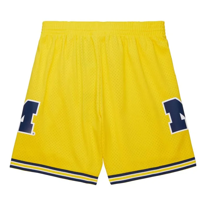 Mitchell and Ness Replica University Of Michigan Maize 1991 Shorts Men Shorts Mitchell and Ness Replica University Of Michigan Maize 1991 Shorts Men Shorts