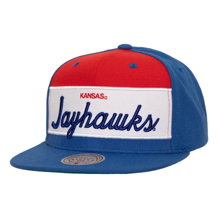 Mitchell and Ness Retro Sport Snapback Vntg University Of Kansas Men Hats and Headwear Mitchell and Ness Retro Sport Snapback Vntg University Of Kansas Men Hats and Headwear