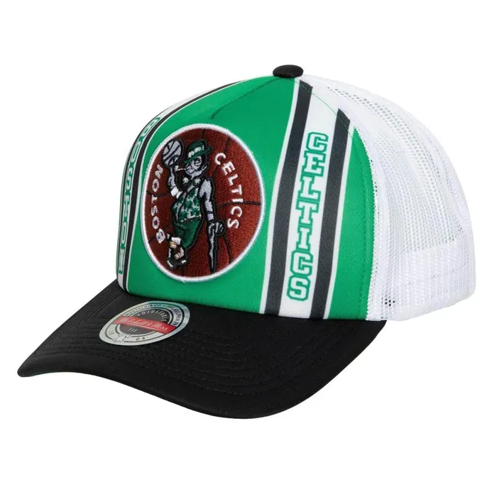 Mitchell and Ness Retro Trucker Snapback HWC Boston Celtics Men Hats and Headwear Mitchell and Ness Retro Trucker Snapback HWC Boston Celtics Men Hats and Headwear