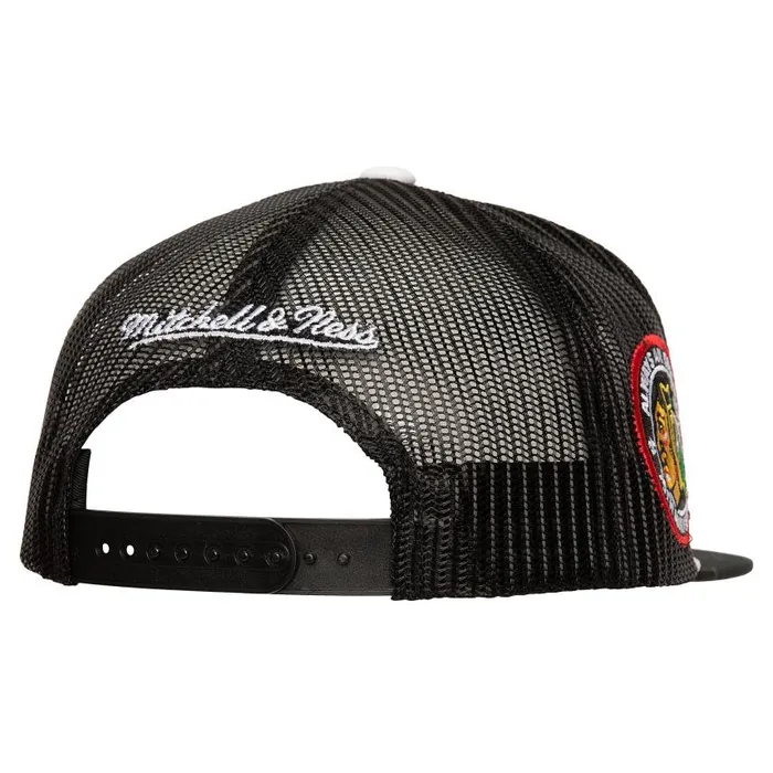 Mitchell and Ness Roper Trucker Chicago Blackhawks Men Hats and Headwear Mitchell and Ness Roper Trucker Chicago Blackhawks Men Hats and Headwear