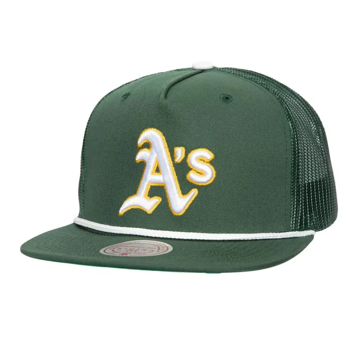 Mitchell and Ness Roper Trucker Oakland Athletics Men Hats and Headwear