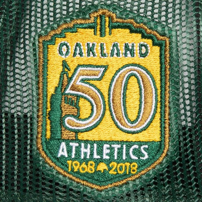 Mitchell and Ness Roper Trucker Oakland Athletics Men Hats and Headwear Mitchell and Ness Roper Trucker Oakland Athletics Men Hats and Headwear