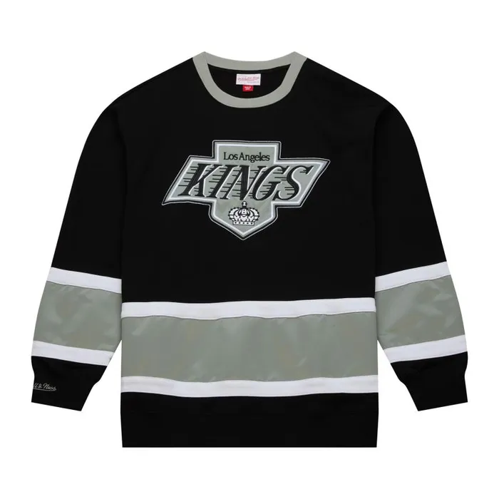 Mitchell and Ness Satin Insert Fleece Crew Los Angeles Kings Men Hoodies and Sweatshirts Mitchell and Ness Satin Insert Fleece Crew Los Angeles Kings Men Hoodies and Sweatshirts
