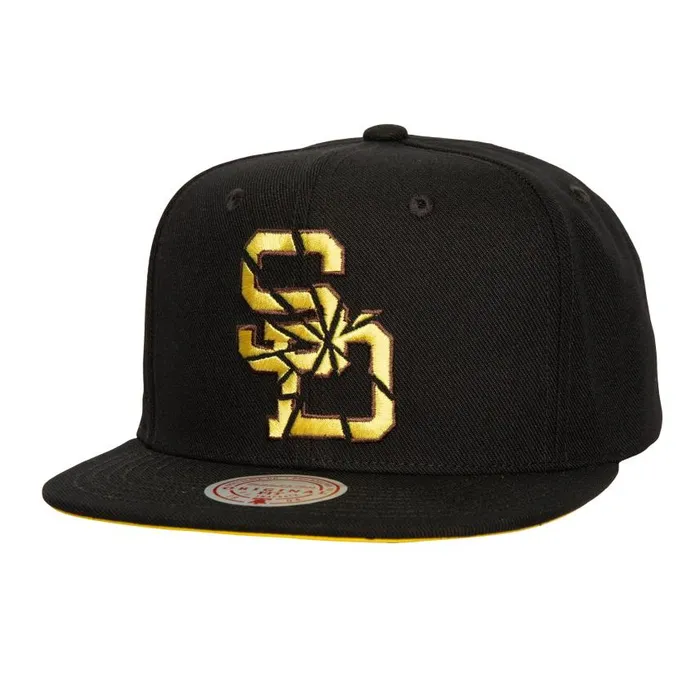 Mitchell and Ness Shattered Snapback Coop San Diego Padres Men Hats and Headwear Mitchell and Ness Shattered Snapback Coop San Diego Padres Men Hats and Headwear
