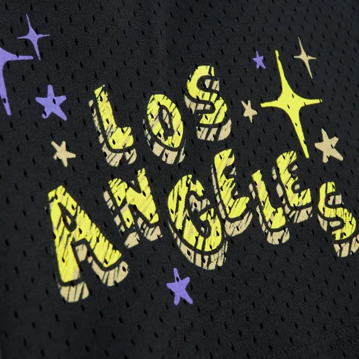 Mitchell and Ness Sidewalk Sketch Shorts HWC Los Angeles Lakers Men Shorts Mitchell and Ness Sidewalk Sketch Shorts HWC Los Angeles Lakers Men Shorts