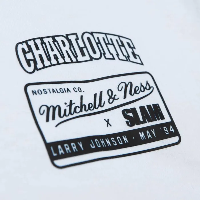 Mitchell and Ness Slam Cover Charlotte Hornets Larry Johnson Men TShirts and Tops Mitchell and Ness Slam Cover Charlotte Hornets Larry Johnson Men TShirts and Tops