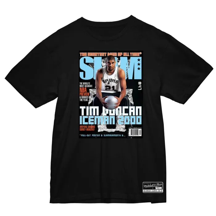 Mitchell and Ness Slam Cover San Antonio Spurs Tim Duncan Men TShirts and Tops Mitchell and Ness Slam Cover San Antonio Spurs Tim Duncan Men TShirts and Tops