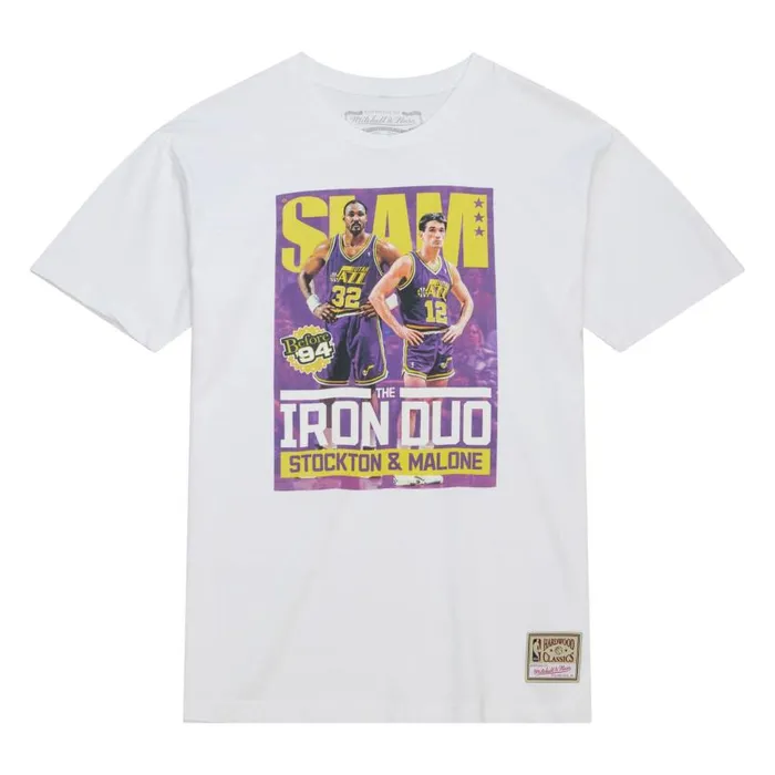Mitchell and Ness Slam Iron Duo Tee Utah Jazz Men TShirts and Tops