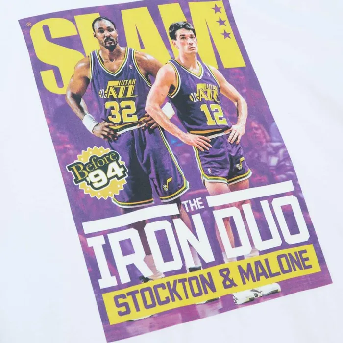 Mitchell and Ness Slam Iron Duo Tee Utah Jazz Men TShirts and Tops Mitchell and Ness Slam Iron Duo Tee Utah Jazz Men TShirts and Tops