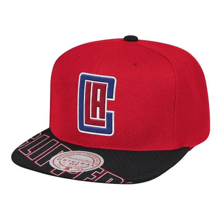Mitchell and Ness Slash Century Snapback Los Angeles Clippers Men Hats and Headwear Mitchell and Ness Slash Century Snapback Los Angeles Clippers Men Hats and Headwear