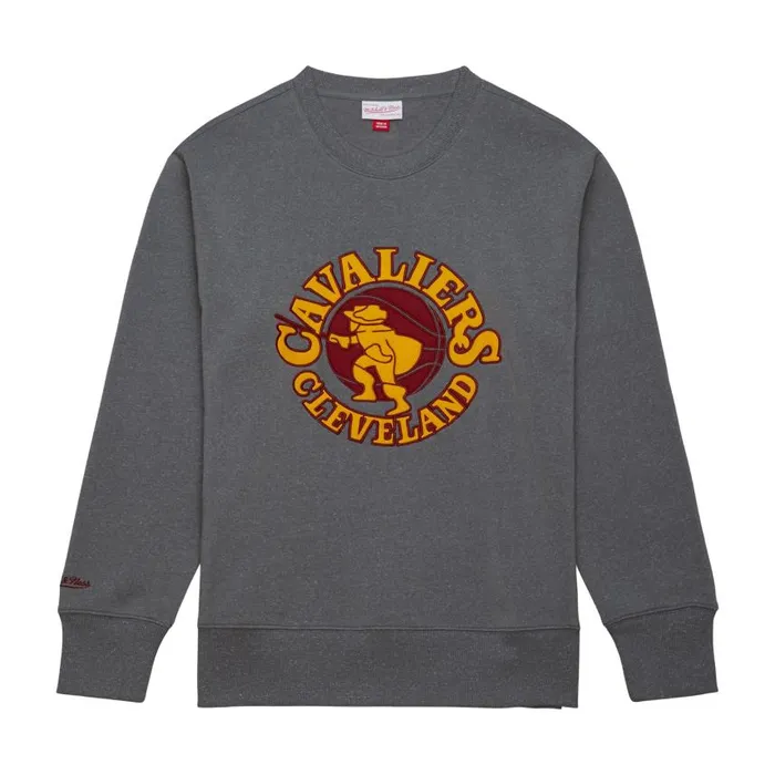 Mitchell and Ness Snow Washed Fleece Crew Cleveland Cavaliers Men Hoodies and Sweatshirts Mitchell and Ness Snow Washed Fleece Crew Cleveland Cavaliers Men Hoodies and Sweatshirts
