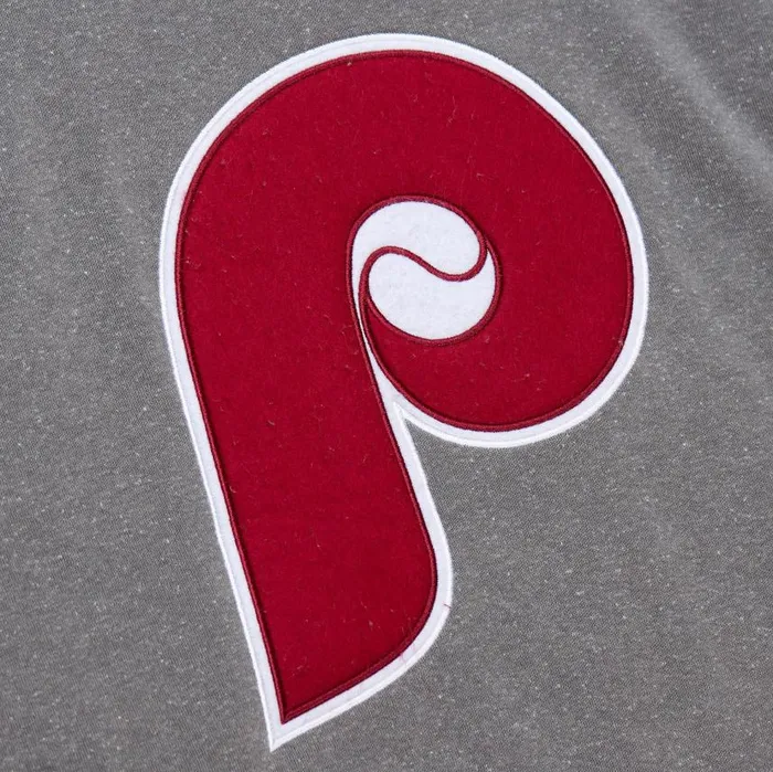 Mitchell and Ness Snow Washed Fleece Crew Vintage Logo Philadelphia Phillies Men Hoodies and Sweatshirts Mitchell and Ness Snow Washed Fleece Crew Vintage Logo Philadelphia Phillies Men Hoodies and Sweatshirts