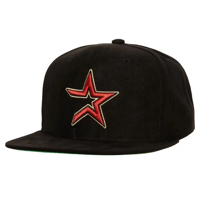 Mitchell and Ness Sweet Suede Snapback Coop Houston Astros Men Hats and Headwear Mitchell and Ness Sweet Suede Snapback Coop Houston Astros Men Hats and Headwear