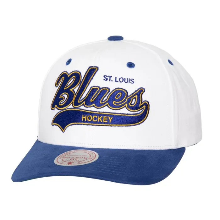 Mitchell and Ness Tail Sweep Pro Snapback Vntg St Louis Blues Men Hats and Headwear Mitchell and Ness Tail Sweep Pro Snapback Vntg St Louis Blues Men Hats and Headwear