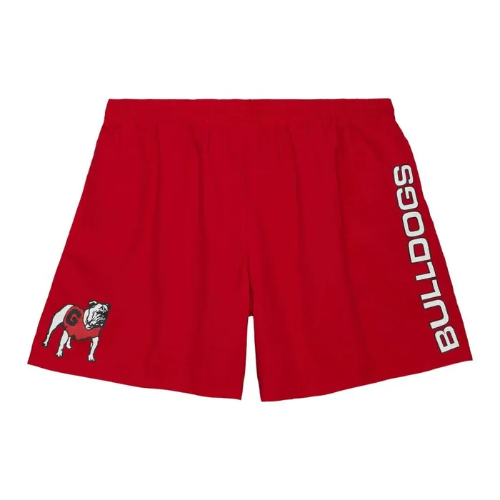 Mitchell and Ness Team Heritage Woven Shorts University Of Georgia Men Shorts