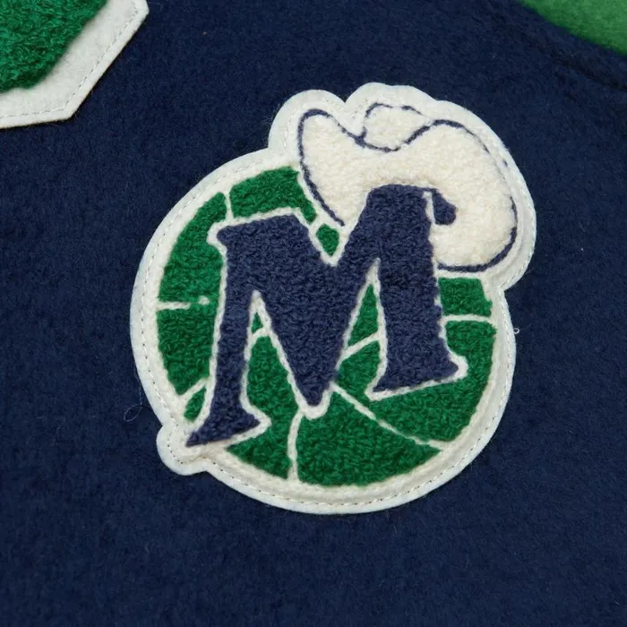 Mitchell and Ness Team Legacy Varsity Jacket NandN Dallas Mavericks Dirk Nowitzki Men Jackets and Outerwear Mitchell and Ness Team Legacy Varsity Jacket NandN Dallas Mavericks Dirk Nowitzki Men Jackets and Outerwear