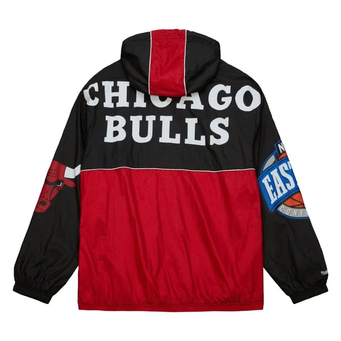 Mitchell and Ness Team OG 20 Anorak Windbreaker Chicago Bulls Men Jackets and Outerwear Mitchell and Ness Team OG 20 Anorak Windbreaker Chicago Bulls Men Jackets and Outerwear