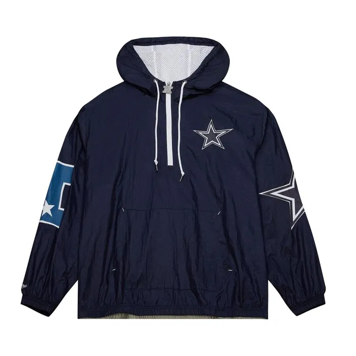 Mitchell and Ness Team OG 20 Anorak Windbreaker Dallas Cowboys Men Jackets and Outerwear Mitchell and Ness Team OG 20 Anorak Windbreaker Dallas Cowboys Men Jackets and Outerwear