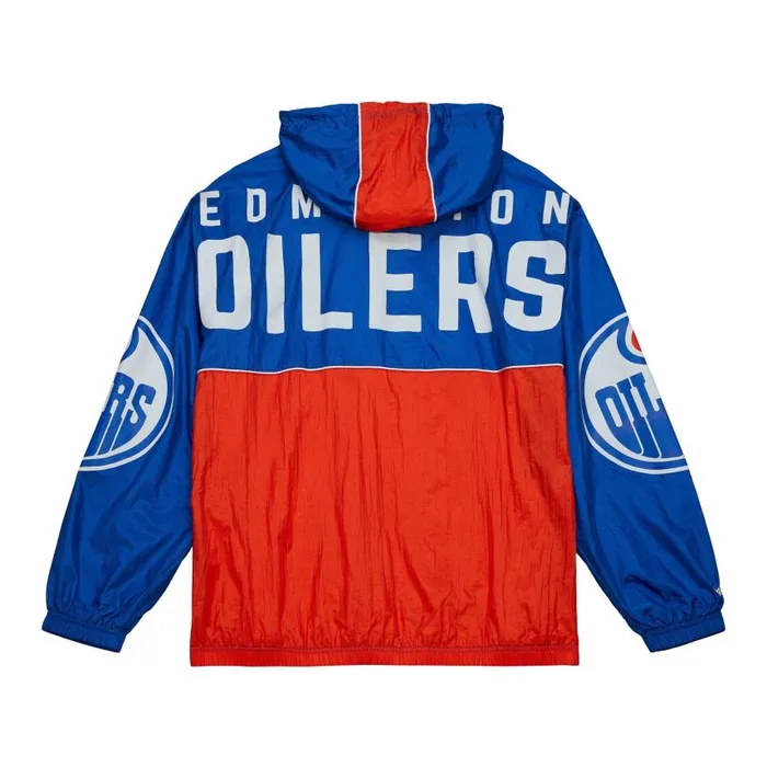 Mitchell and Ness Team OG 20 Anorak Windbreaker Edmonton Oilers Men Jackets and Outerwear Mitchell and Ness Team OG 20 Anorak Windbreaker Edmonton Oilers Men Jackets and Outerwear