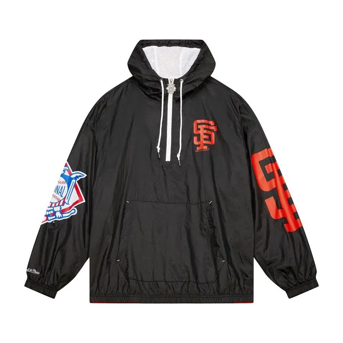 Mitchell and Ness Team OG 20 Anorak Windbreaker San Francisco Giants Men Jackets and Outerwear Mitchell and Ness Team OG 20 Anorak Windbreaker San Francisco Giants Men Jackets and Outerwear