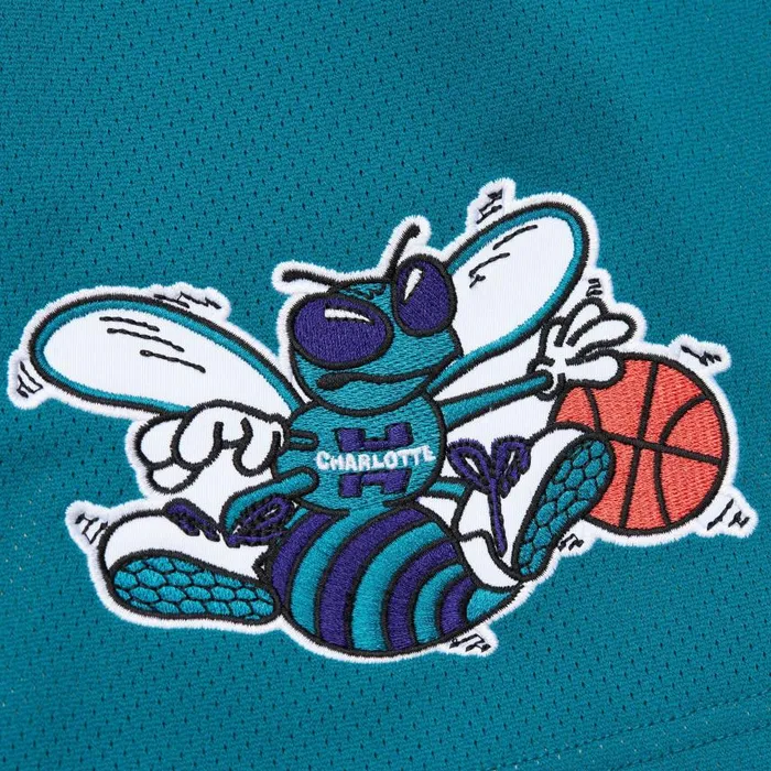 Mitchell and Ness Team OG 20 Fashion Shorts 7034 Vintage Logo Charlotte Hornets Men Shorts