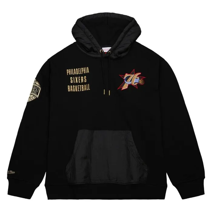 Mitchell and Ness Team OG 20 Fleece Hoodie Vintage Logo Philadelphia 76ers Men Hoodies and Sweatshirts Mitchell and Ness Team OG 20 Fleece Hoodie Vintage Logo Philadelphia 76ers Men Hoodies and Sweatshirts