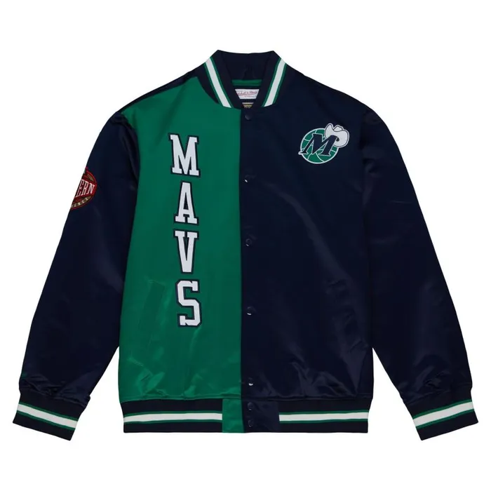 Mitchell and Ness Team OG 20 Lightweight Satin Jacket Dallas Mavericks Men Jackets and Outerwear Mitchell and Ness Team OG 20 Lightweight Satin Jacket Dallas Mavericks Men Jackets and Outerwear
