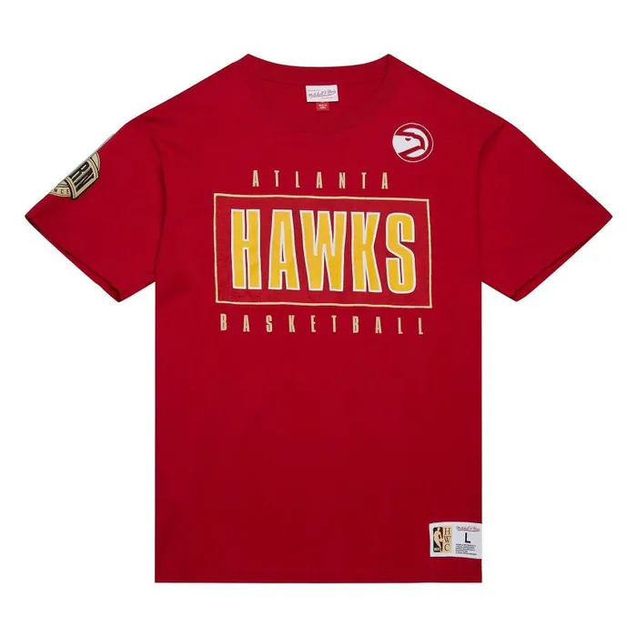 Mitchell and Ness Team OG 20 Premium SS Tee Vintage Logo Atlanta Hawks Men TShirts and Tops Mitchell and Ness Team OG 20 Premium SS Tee Vintage Logo Atlanta Hawks Men TShirts and Tops