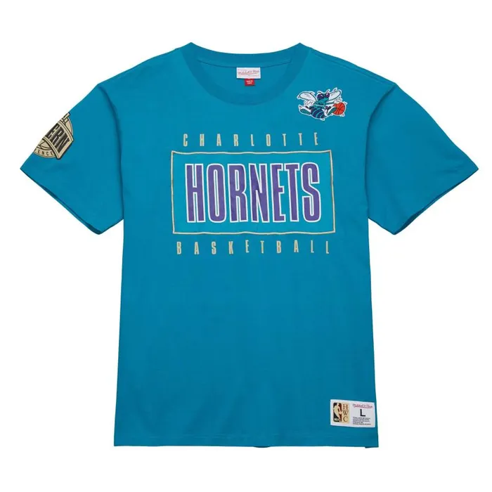 Mitchell and Ness Team OG 20 Premium SS Tee Vintage Logo Charlotte Hornets Men TShirts and Tops Mitchell and Ness Team OG 20 Premium SS Tee Vintage Logo Charlotte Hornets Men TShirts and Tops