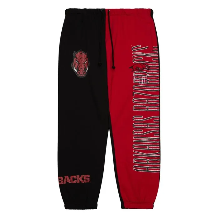 Mitchell and Ness Team OG Fleece Pants University Of Arkansas Men Pants