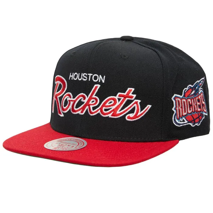 Mitchell and Ness Team Script 20 Snapback HWC Houston Rockets Men Hats and Headwear Mitchell and Ness Team Script 20 Snapback HWC Houston Rockets Men Hats and Headwear