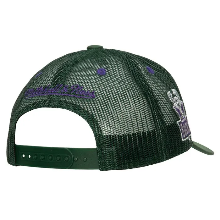 Mitchell and Ness Team Seal Trucker Snapback HWC Milwaukee Bucks Men Hats and Headwear Mitchell and Ness Team Seal Trucker Snapback HWC Milwaukee Bucks Men Hats and Headwear